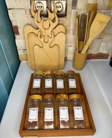 تصویر جاادویه ای ۸تایی درب چوبی با استند - ۱ 