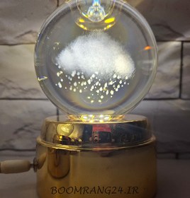 تصویر گوی گردان پایه طلایی 