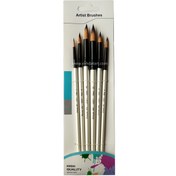 تصویر قلم مو سر گرد 6 عددی مدل Artist Brushes 