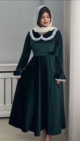 تصویر پیراهن یلدایی بلند مدل انار 