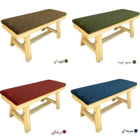 تصویر نیمکت چوبی کلاسیک بی رنگ 