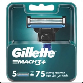 تصویر تیغ یدک ژیلت مچ تری ۵ عددی ۳ لبه 