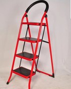 تصویر نردبان تاشو فلزی ۴ پله کارآسان 