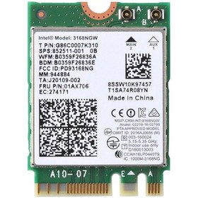 تصویر کارت شبکه بی سیم اینتل مدل AC-3168 Intel Wireless Card 3168NGW