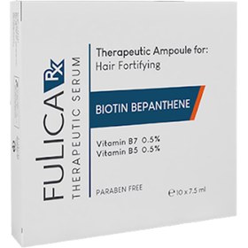 تصویر سرم سینگل دوز تقویت کننده موی سر فولیکا Fulica RX Biotin Bepanthene Single Dose Serum