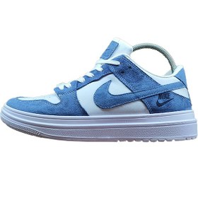 تصویر نایکی مردانه (NIKE) (جردن1) سفید آبی Men's sports shoes Nike model (NIKE) (jordan1) Blue white