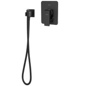 تصویر ملزومات شیر توکار توالت دامون فلت مشکی کسری 