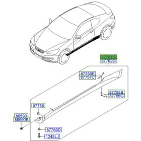 تصویر رکاب چپ جنسیس_کوپه اصلی هیوندای 877512M000 
