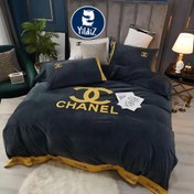 تصویر روتختی مخمل برند چنل کد 125 - عرض 120 / ارتفاع 25 / لحاف یک تیکه دوختدار bedspread