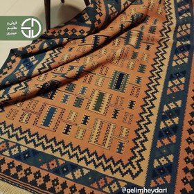 تصویر گلیم دستباف3متری آنتیک مدل قشقایی کد13740 kilim antique qashqai