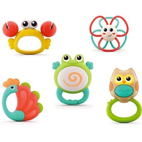 تصویر اسباب بازی جغجغه ای حیوانات هولا Hola Toys rattle pack code:326160