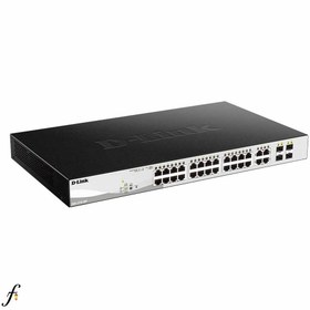 تصویر سوئیچ 28 پورت دی لینک مدل DGS-1210-28P D-Link 28-Port Giganit WebSmart POE Switch DGS-12