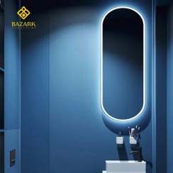 تصویر آینه قدی بک لایت لمسی هیتر دار مدل ۲۱۰۹ سایز ۴۰x۱۲۰ 