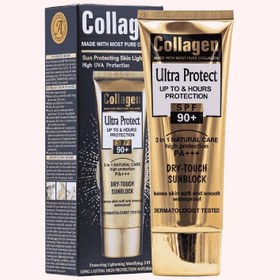 تصویر کرم ضد آفتاب سه کاره کلاژن spf 90 وزن 100 گرم Collagen Collagen SPF90 Ultra protect 3 in 1 DRY-TOUCH SUNBLOCK