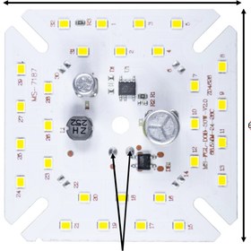 تصویر چیپ ال ای دی 30 وات ماژول دی او بی 2خازنه رنگ سفید مهتابی مناسب جهت تعمیر لامپ Dob 30w ms