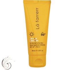 تصویر کرم ضد آفتاب و ضد لک بی رنگ لافارر Lafarrerr مناسب پوست خشک و معمولی SPF 50 حجم 40 میل 92615 