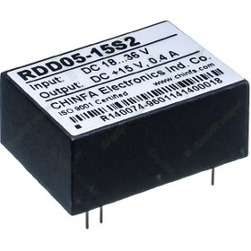 تصویر مبدل ولتاژ چینفا 400 میلی آمپر CHINFA RDD05-15S2 DC/DC IN:18-36V OUT:+15V 