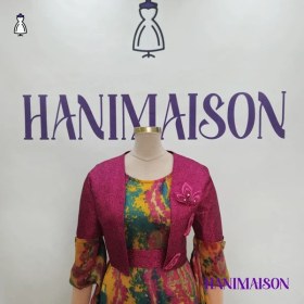 تصویر ست لباس کردی سورانی همراه با کوله و کمربند زری هانی مزون 