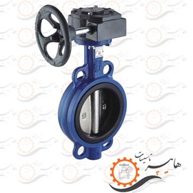 تصویر شیر پروانه ای ویفری گیربکسی PN16 میراب Mirab wafer butterfly valve PN16