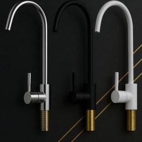 تصویر شیر آب تصفیه اهرمی لوکس AQUAVITA مدل PURITY-FLOW | 100% آب خالص - مشکی AQUAVITA Purity-Flow Luxury Reverse Osmosis Faucet | Lead-Free Brass & Anti-Rust Design