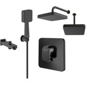 تصویر دوش توکار مدل تاین شودر تیپ ۴ - مشکی 