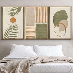 تصویر تابلو دکوری سه تیکه مدرن طرح بوهو 
