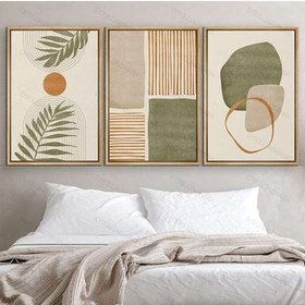 تصویر تابلو دکوری سه تیکه مدرن طرح بوهو 