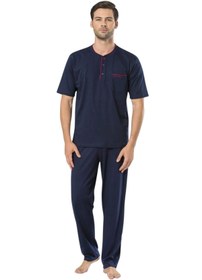 تصویر Erkek Ev Giyim 3'lü Penye %100 Pamuk Pijama Takımı L1.PC.0042.0A.12.15 