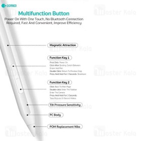 تصویر قلم لمسی کوتتسی Coteetci 62013 - سفید 