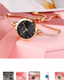 تصویر ساعت مچی زنانه برند Skmei - طلایی صفحه سفید ا Skmei brand women's wristwatch Skmei brand women's wristwatch
