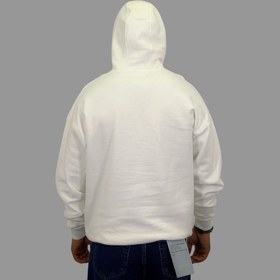 تصویر هودی مردانه ساده سایز L رنگ سفید 