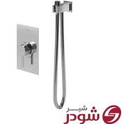 تصویر شیر توالت توکار شودر مدل رومر رنگ کروم 