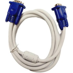 تصویر کابل VGA سفید 4+3 ضخیم 1.5 متری XP 