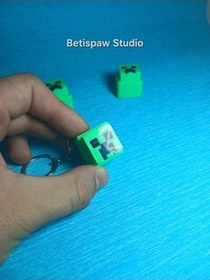 تصویر جلیقه کلید MINECRAFT CREEPER CLICKER KEYCHAIN FIDGET Betispaw Studio 