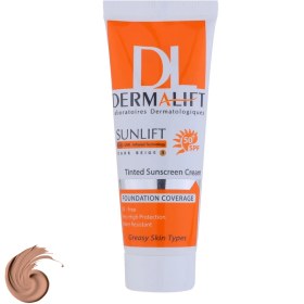 تصویر کرم ضد آفتاب رنگی درمالیفت پوست چرب شماره 3 SPF50 