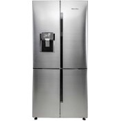 تصویر یخچال و فریزر ساید بای ساید 27 فوت هیمالیا مدل تسلا استیل 