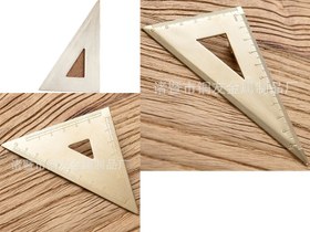 تصویر گونیا برنجی 5 سانتی متری و 10 سانتی متری دانشجویی drawing copper ruler brass ruler student stationery 