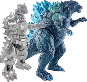 تصویر اسباب بازی گودزیلا و هیولا دو عدد TwCare TwCare Set of 2 Mecha Godzilla Earth MechaGodzilla Kiryu Toys, Kaiju Universe Action Figures King of The Monsters Movable Joints Movie Series Soft Vinyl, Travel Bag Godzilla Earth-mechagodzilla