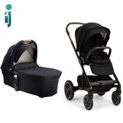 تصویر ست کالسکه و کریر نونا مدل Mixx Next رنگ طوسی و قهوه ای 