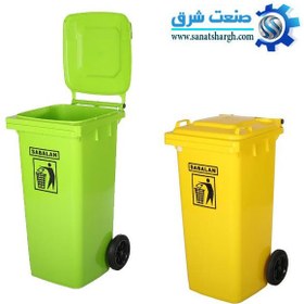 تصویر سطل زباله سبلان پلاستیکی مخزن پلی اتیلن 100 لیتری چرخ دار - متنوع ا bucket 100 litr bucket 100 litr