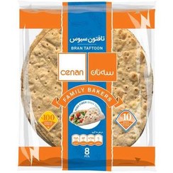 تصویر نان تافتون سبوس سه نان مقدار 450 گرم Cenan Bran Taftoon Bread 450g