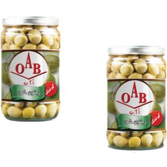 تصویر زیتون درشت کم نمک (۶۸۵ گرمی) شرکت OAB _ پک دو عددی 