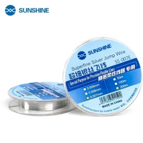 تصویر سیم جامپر بدون لاک 0.007 سانشاین SUNSHINE SS-007E SUNSHINE SS-007E silver jump wire /200M/0.007MM