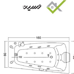 تصویر جکوزی زرین آب مدل ۷۱۷ سایز (80)60*160 