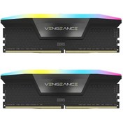 تصویر رم کامپیوتر کورسیر دو کاناله مدل Vengeance RGB فرکانس 6000 مگاهرتز DDR5 تایمینگ CL40 حافظه 64 گیگابایت Corsair Vengeance RGB Dual Channel CL40 6000MHz DDR5 64GB Computer RAM