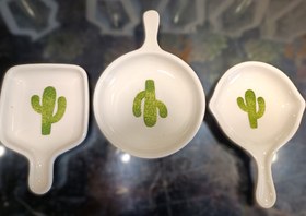 تصویر مزه خوری طرح کاکتوس سه تایی 