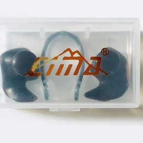 تصویر ست گوش گیر و دماغ گیر حلزونی با جنس سیلیکونی نرم به رنگ مشکی 