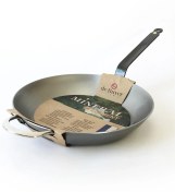 تصویر تابه استیل کربن دوبویه فرانسه du buyer carbon steel pan 32cm 