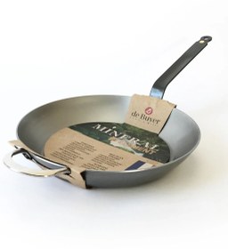 تصویر تابه استیل کربن دوبویه فرانسه du buyer carbon steel pan 32cm 