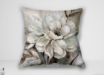 تصویر کوسن گل ، شکوفه خنثی من (HD 1370) Flower design cushion neutral bloom i